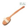 Brosse de massage corps avec manche Crin de cheval et fibres agave
