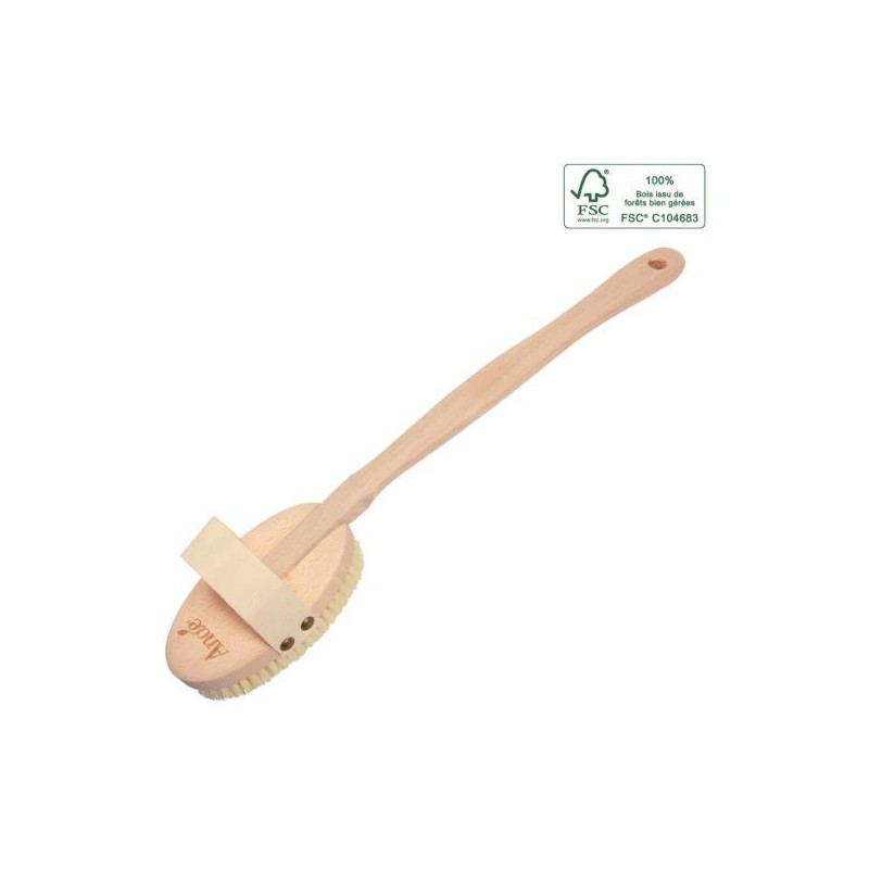 Brosse de massage corps avec mancheSoies naturelles