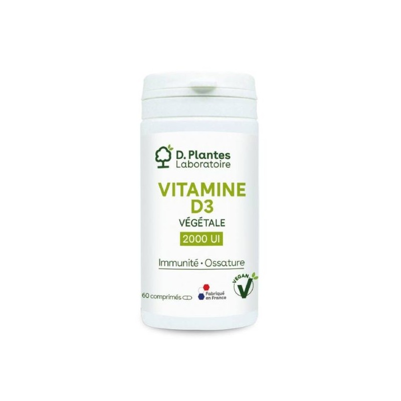 Vitamine D3 2000 UI Végétale 60 comprimés