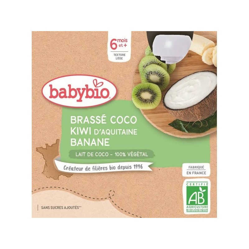 Brassé au lait de Coco Kiwi d'Aquitaine Banane