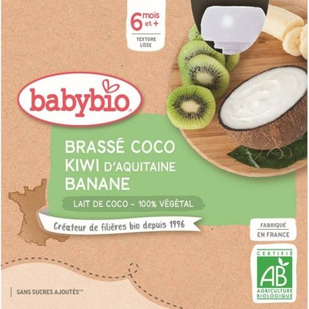 Brassé au lait de Coco Kiwi d'Aquitaine Banane
