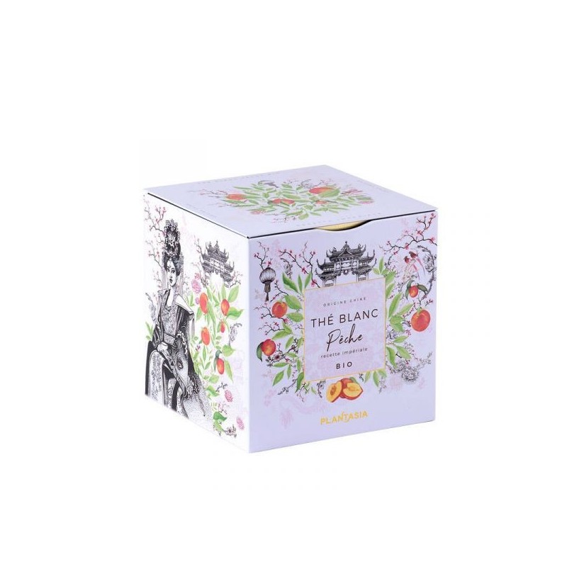 Thé blanc Pêche Coffret métal 24 sachets luxe