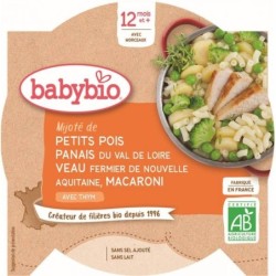 Menu Petits pois Panais veau fermier Macaroni au thym