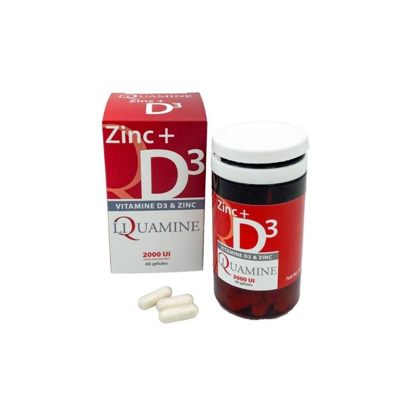 Liquamine D3+Zinc 60 gélules