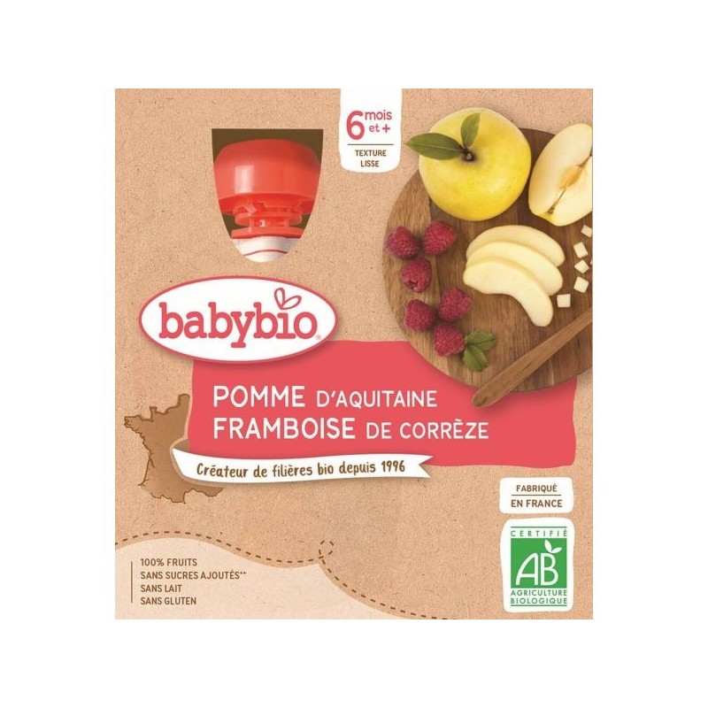 Pomme Framboise Pack de 4 x 90 g