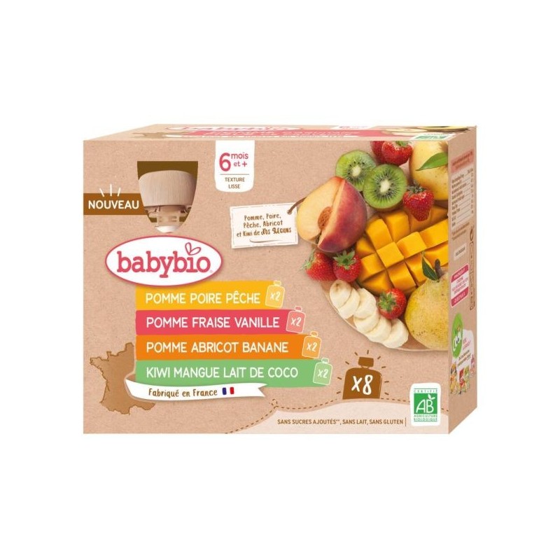 Gourde Multifruits Pack de 4 x 90 g