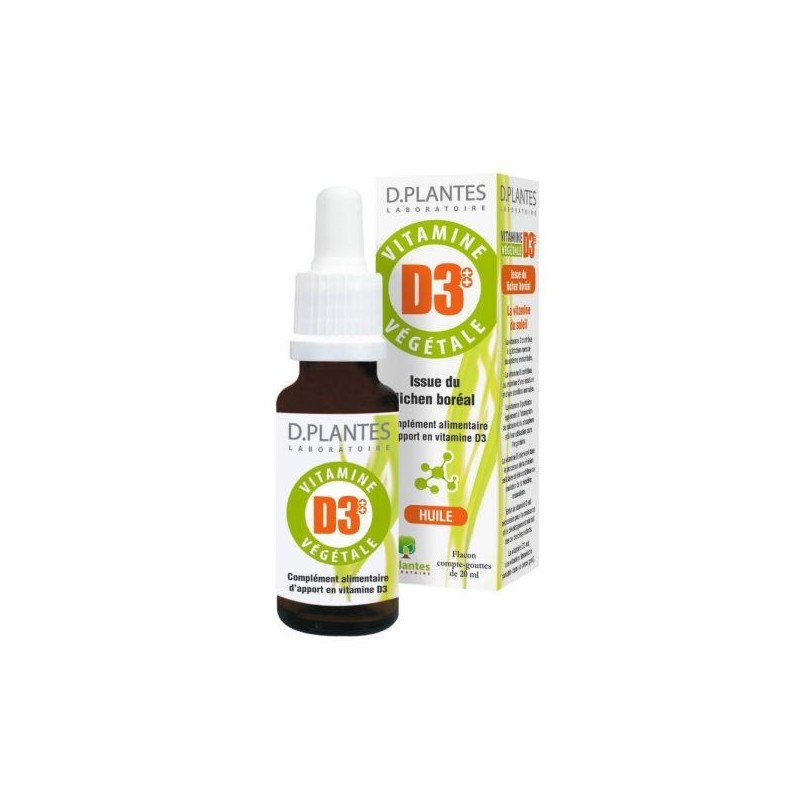 Vitamine D3 400 UI Végétale Flacon 20 ml