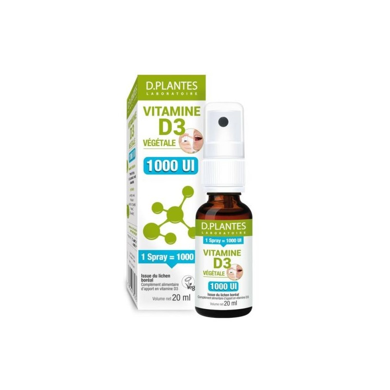 Vitamine D3 1000 UI Végétale Spray 20 ml