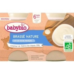 Brassé au Lait de Vache Nature Lot de 2 pots de 130 g
