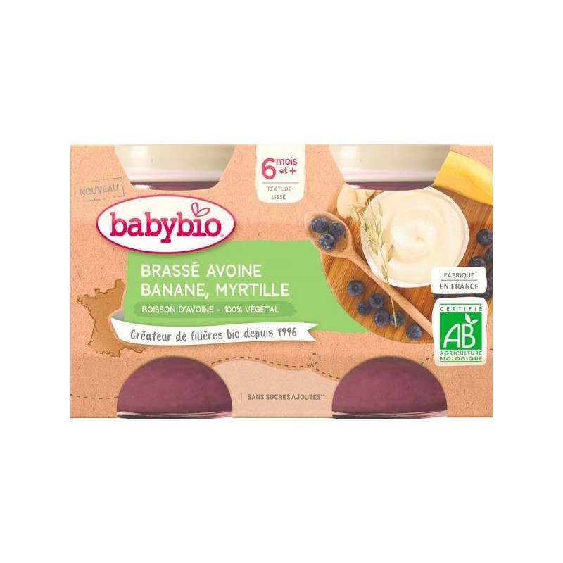 Brassé Végétal base Avoine Banane Myrtille