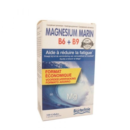 Magnésium Marin B6 + B9 100 gélules