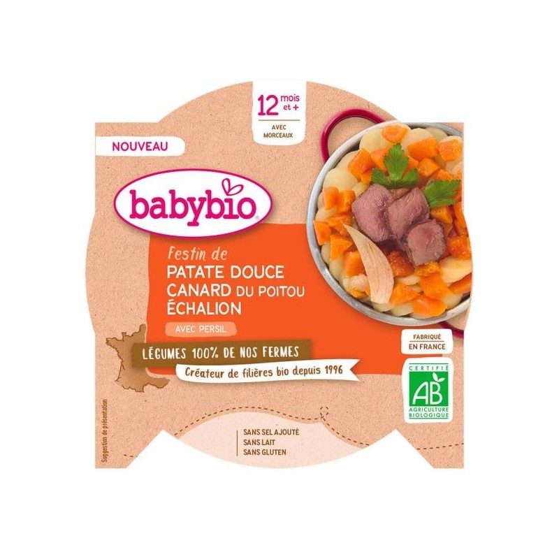 Menu Patate douce canard Echalion Assiette de 230 g