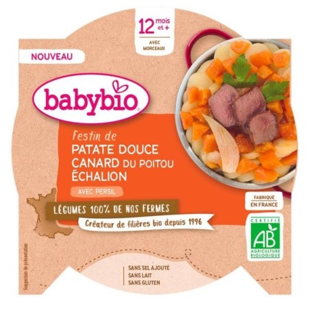 Menu Patate douce canard Echalion Assiette de 230 g