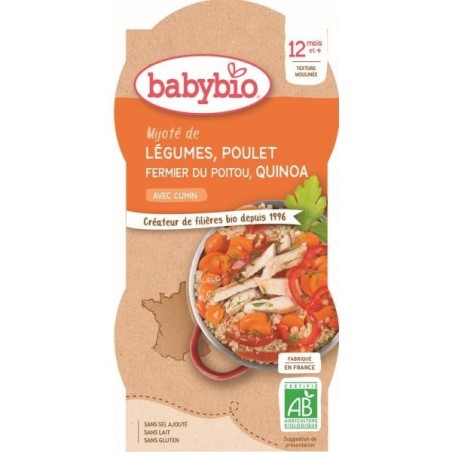 Menu Mijoté de Légumes Poulet fermier & Quinoa au Cumin