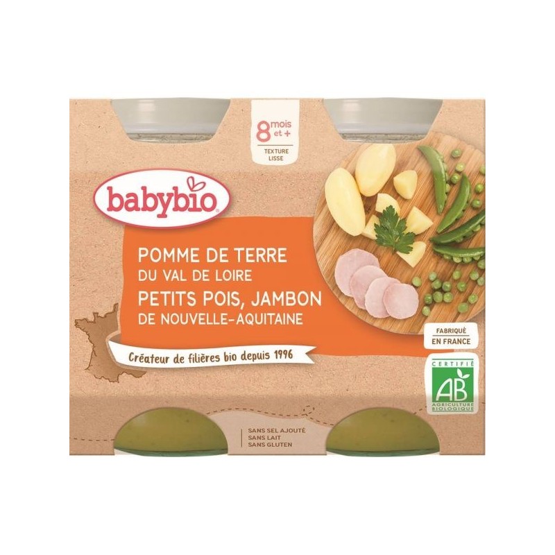 Menu Pomme de terre Petits pois Jambon