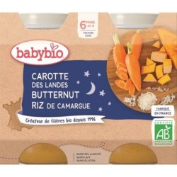 Bonne Nuit Carotte Butternut Riz Lot de 2 pots de 200 g