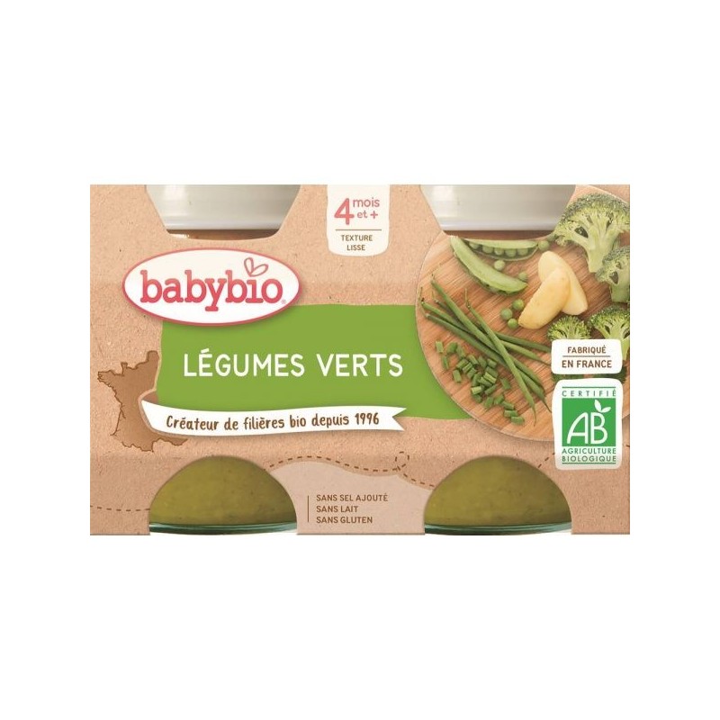 Légumes verts Lot de 2 pots de 130 g