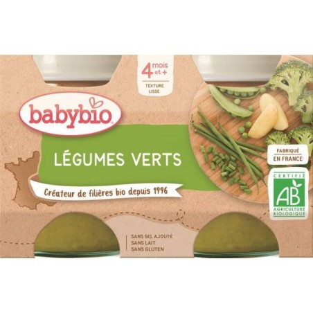 Légumes verts Lot de 2 pots de 130 g