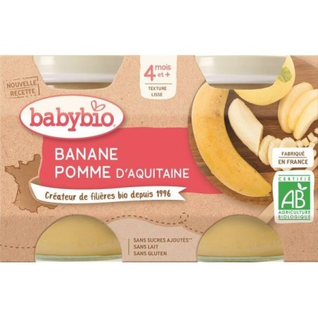 Banane Pomme Lot de 2 pots de 130 g