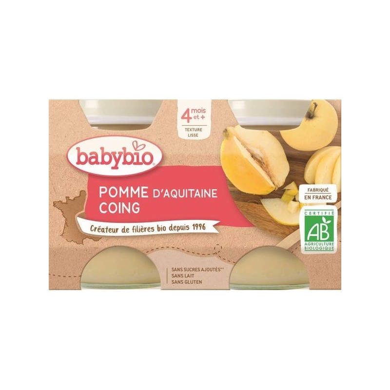 Pomme Coing Lot de 2 pots de 130 g