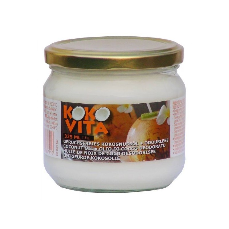 Huile de coco Kokovita (Désodorisée) Pot 325 ml