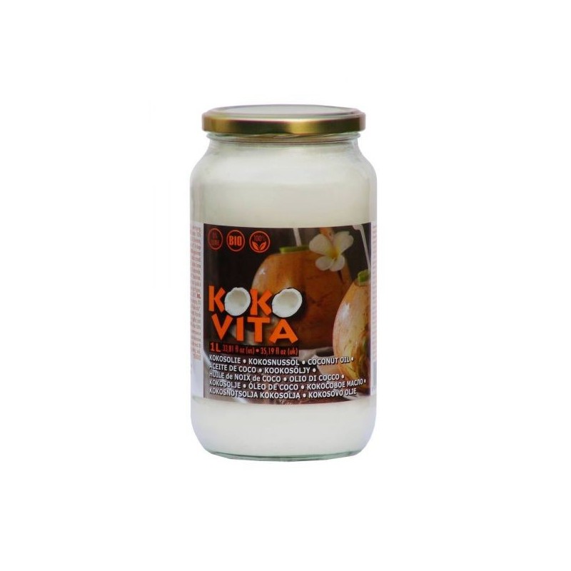Huile de coco Kokovita (Désodorisée) Pot 1000 ml