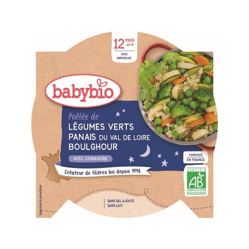 Bonne Nuit Poêlée de Légumes verts Panais Boulghour à la Coriandre