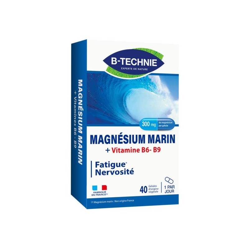 Magnésium Marin B6 + B9 40 gélules