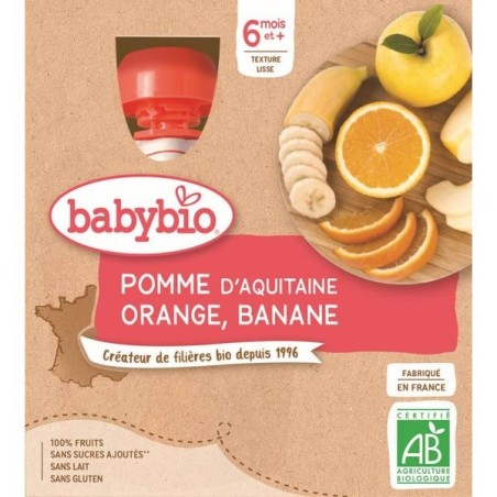 Pomme Orange Banane Pack de 4 x 90 g