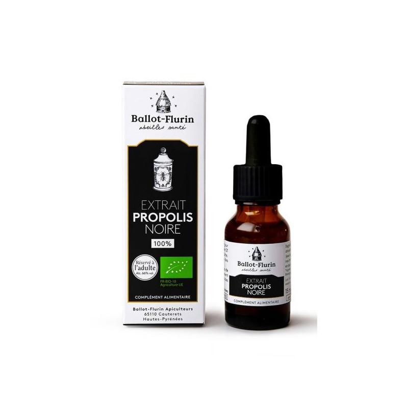 Extrait de Propolis noire Française Flacon 15 ml