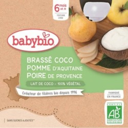 Brassé au lait de Coco  Pomme d'Aquitaine Poire de Provence