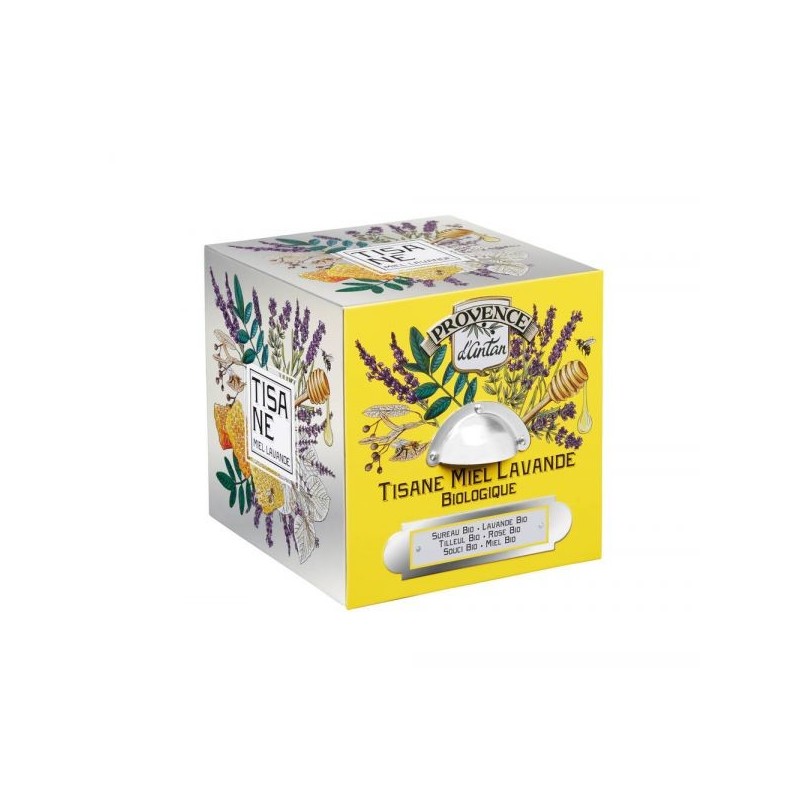 Tisane cube Miel lavande Coffret métal 24 sachets