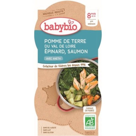 Menu Pomme de Terre Epinard Saumon à l'Aneth