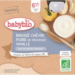 Brassé au Lait de Chèvre Français  Poire de Provence Vanille