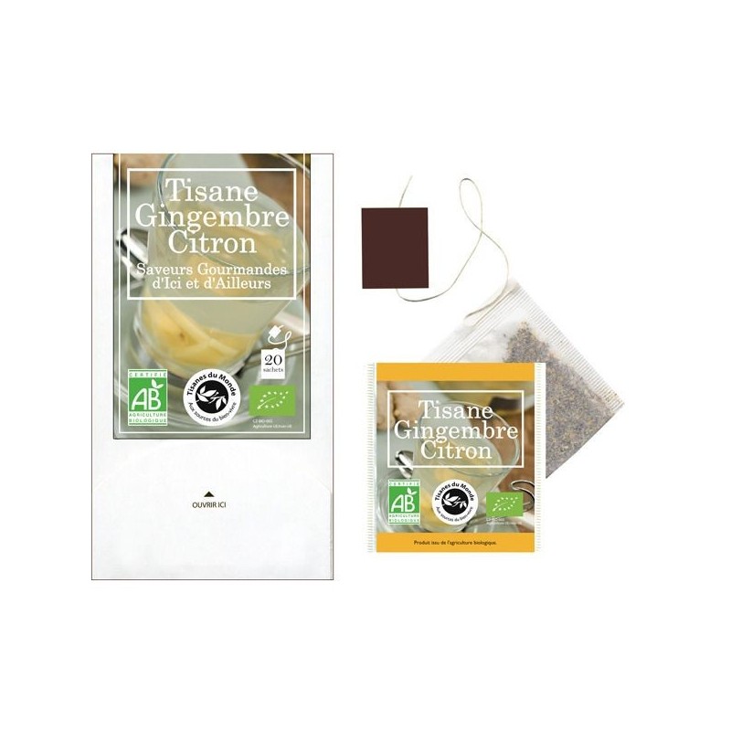 Tisane Gingembre Citron Boîte 18 sachets