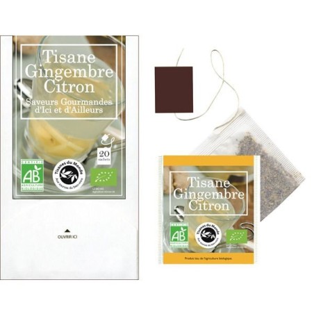Tisane Gingembre Citron Boîte 18 sachets