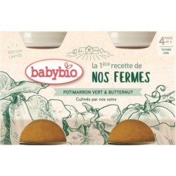 Potimarron vert Courge Butternut Lot de 2 pots de 130 g