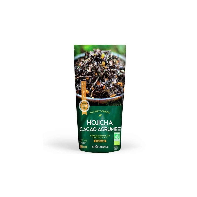 Thé vert torréfié Hojicha Cacao Agrumes Sachet 60 g