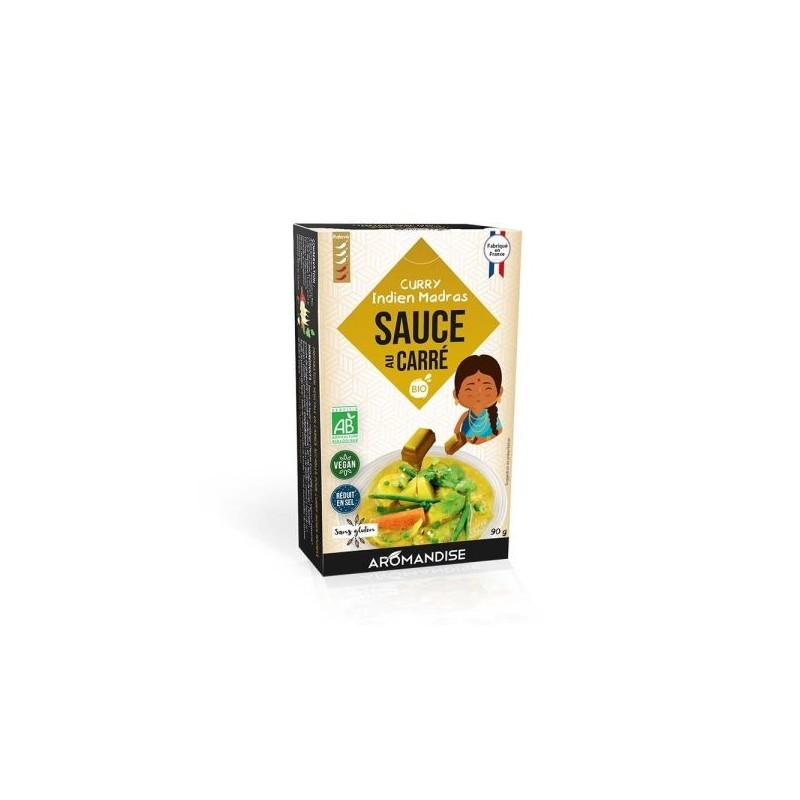 Sauce au carre Madras Indien 5 portions de 90 g