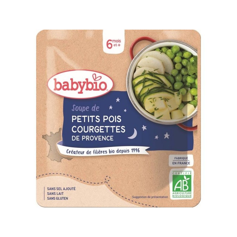 Bonne nuit Soupe Petits pois Courgette Doypack 190 g