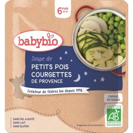 Bonne nuit Soupe Petits pois Courgette Doypack 190 g