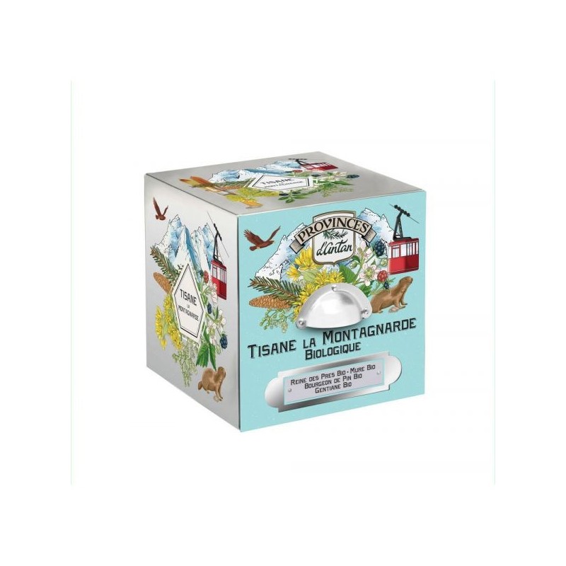 Tisane cube Montagnarde Coffret métal 24 sachets
