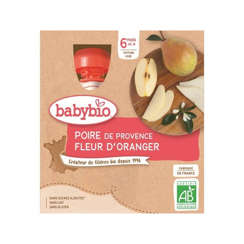 Poire Fleur d'Oranger Pack de 4 x 90 g