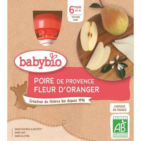 Poire Fleur d'Oranger Pack de 4 x 90 g