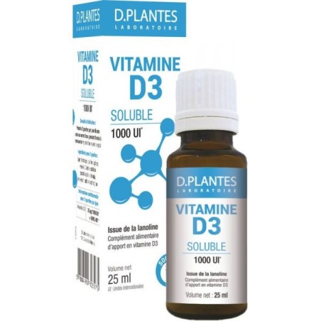Vitamine D3 1000 UI Soluble Flacon 25 ml
