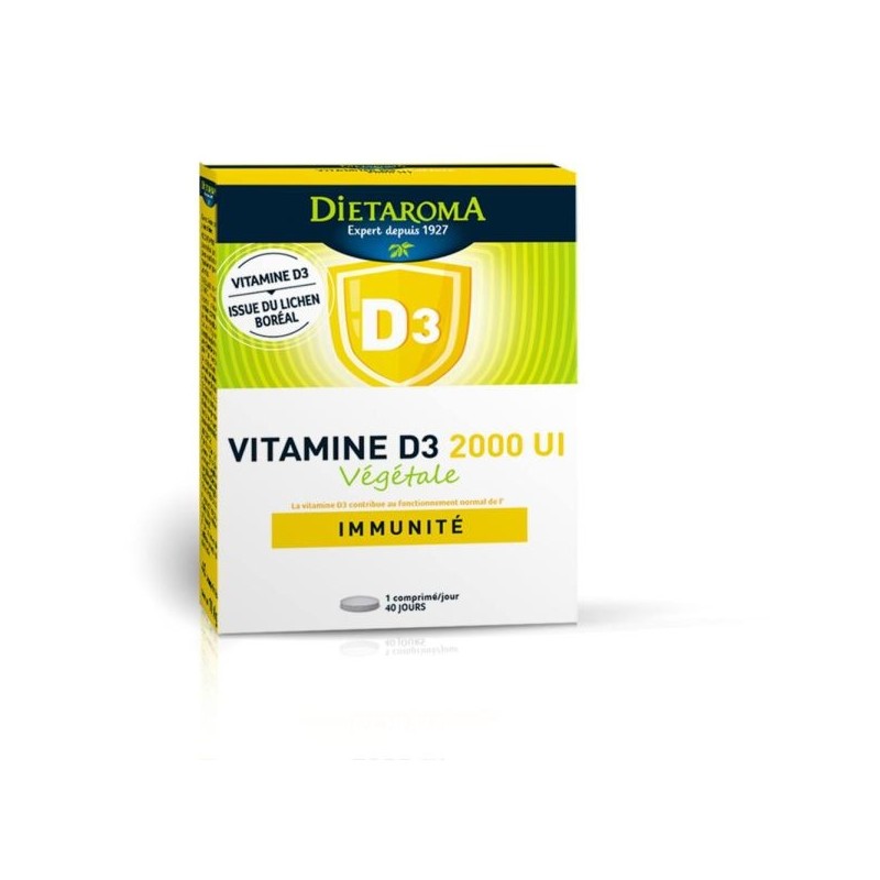 Vitamine D3 végétale 2000 UI 40 comprimés