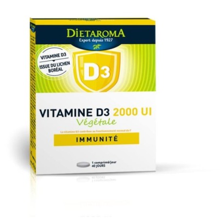 Vitamine D3 végétale 2000 UI 40 comprimés
