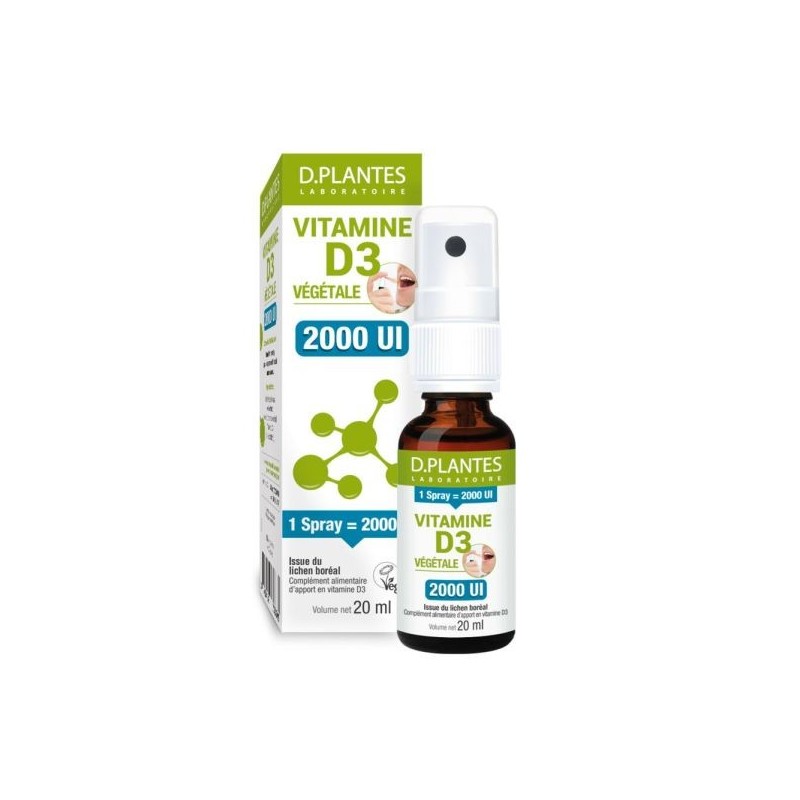 Vitamine D3 2000 UI Végétale Spray 20 ml