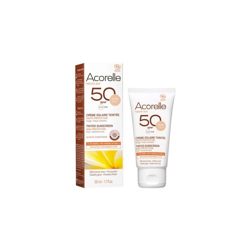 Crème solaire Teintée SPF 50 teinte claire Tube 50 ml