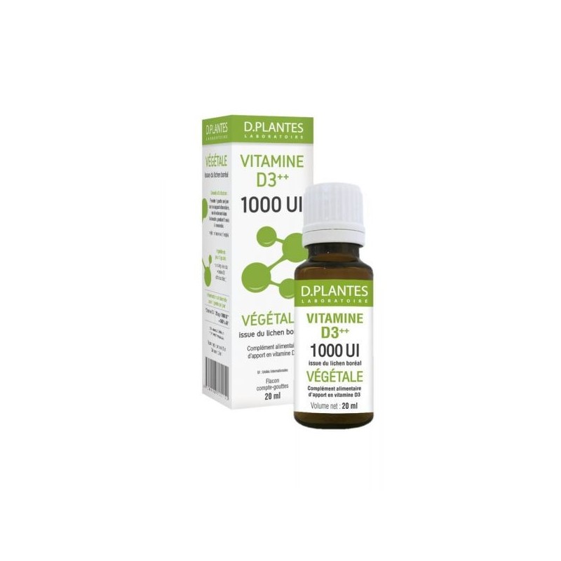 Vitamine D3++ 1000 UI Végétale Flacon 20 ml